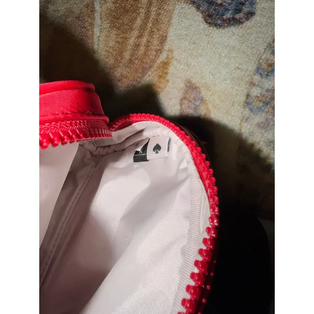 Kate Spade Red Nylon Cosmetic & Travel Pouch